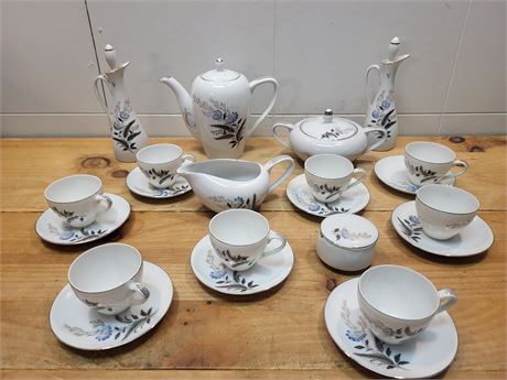 ​Vintage NAD Japan Porcelain Tea & Coffee Service – Blue Floral Pattern