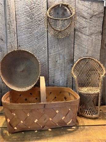 Vintage Rustic & Boho Basket Collection