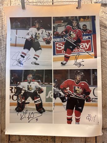 Early 2000s Halifax Mooseheads Autographed Multi-Player Poster - 18" x 25"