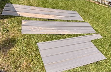 Charcoal Grey Ribbed Metal Siding / Roofing Panels