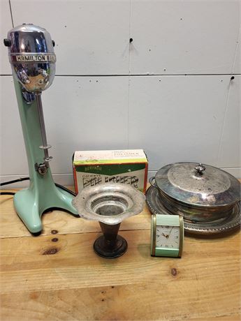 Vintage Kitchenware & Silver-Plate Collectibles Set