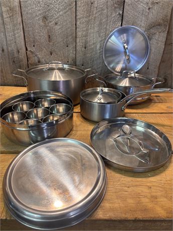 Lagostina Commercial Clad Stainless Steel Cookware & Spice Box Set