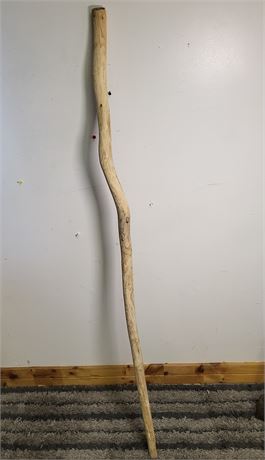 ​Hand-Carved Rustic Natural Wood Walking Stick/Hiking Staff