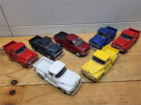 Die-Cast Toy Pickup Truck Collection - Classic Ford F-100 & F-150 Model
