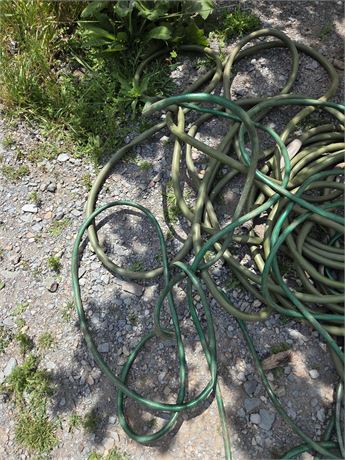 Green Garden Hoses with Fittings