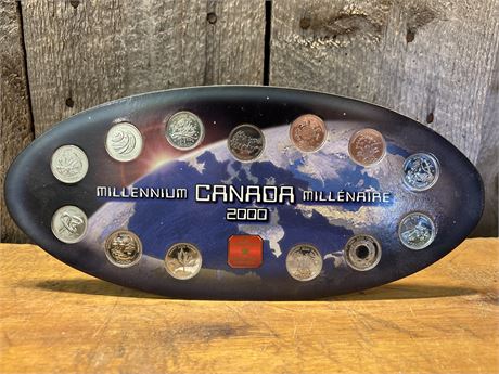 2000 Royal Canadian Mint Millennium Quarter & Medallion Collection