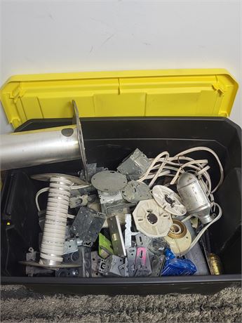 Sterilite 19-Gallon Storage Bin with Electrical Hardware