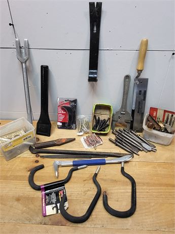 Assorted Hand Tools and Hardware
