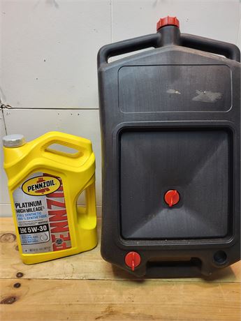 Pennzoil Platinum 5W-30 Motor Oil and Drain Pan