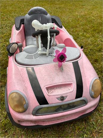 ​Pink Mini Cooper Style Kids Ride-On Toy Car
