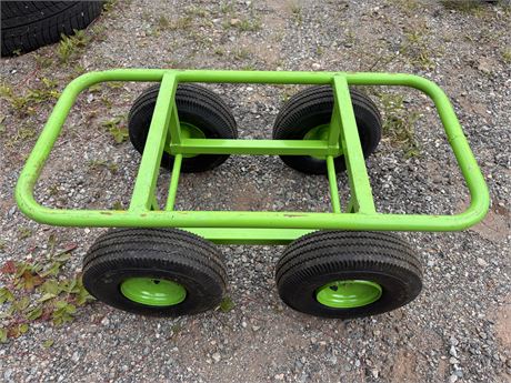Heavy-Duty 4-Wheel Utility Cart Frame with Pneumatic Tires