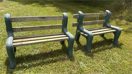 Pair of Vintage Wedco Garden/Park Benches