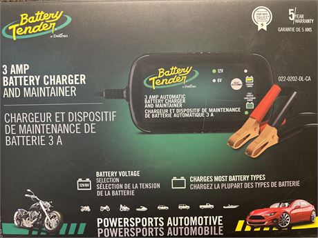 Battery Tender by DelTran 3 Amp Automatic Battery Charger
