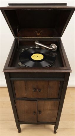 Vintage Columbia Grafonola Record Player