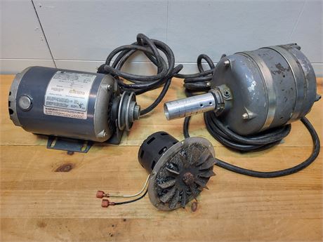 Assorted Industrial Electric Motors and Components