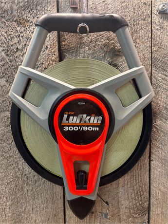 FE300N Hi-Viz 300' / 90m Fiberglass Long Tape Measure - 3:1 Rewind