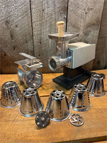 Vintage Rival Grind-O-Matic Electric Meat Grinder & Salad Maker Combo