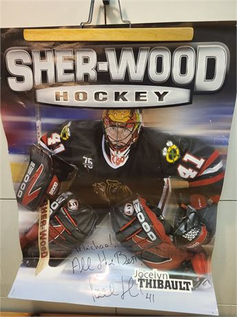 Autographed Jocelyn Thibault Sher-Wood Poster - No COA 11