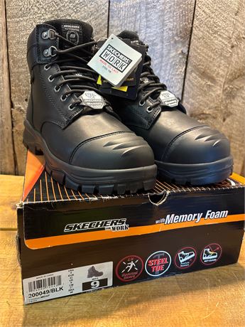 Skechers Work Ruddle-Midap Men's Steel Toe Met-Guard Safety Boots - Size 9 NIB