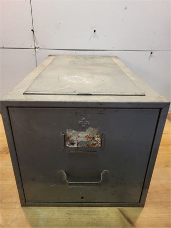 Vintage Metal Lateral File Cabinet