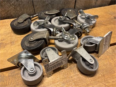 Assorted Heavy Duty Caster Wheels - Swivel, Locking & Rigid Styles