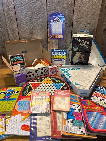 Large Vintage Game & Puzzle Books
